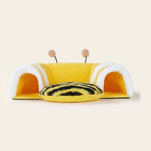 Hauloft bee hideout tunnel for small pets on a plain background