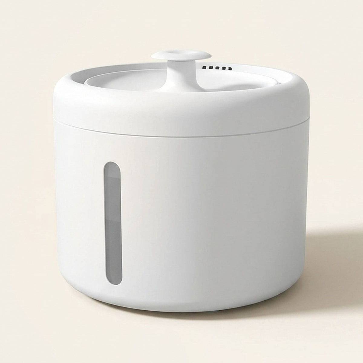 Hauloft 2.5 L pet water fountain, white, on a plain background
