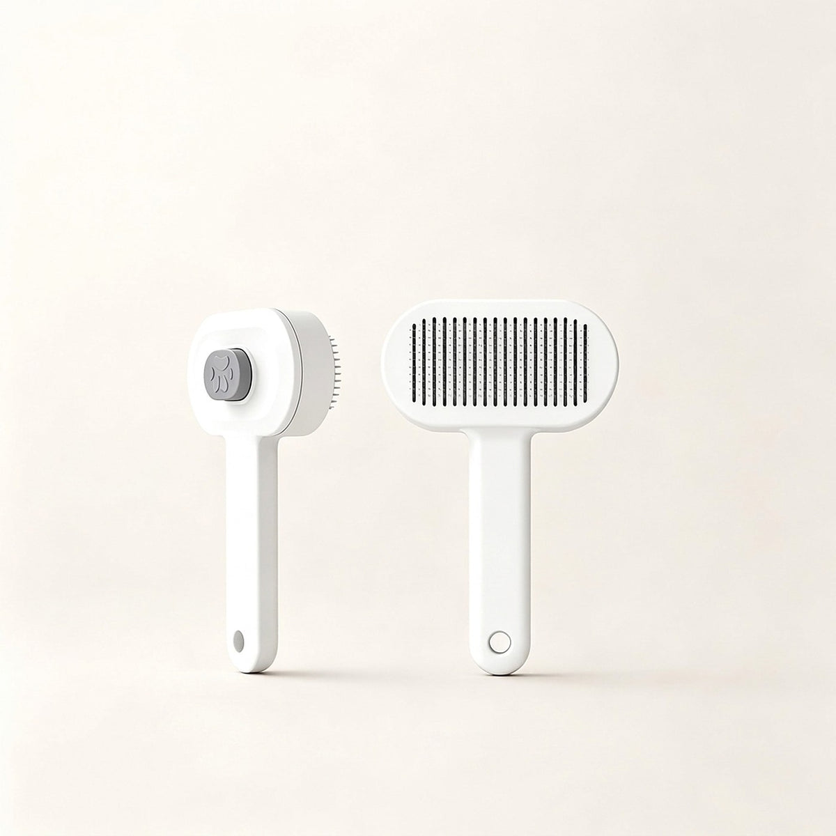 Hauloft self-cleaning slicker brush, front and back