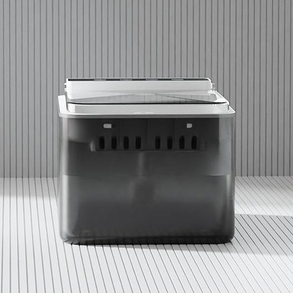Hauloft stainless steel cat water fountain 3 L with lid, front view